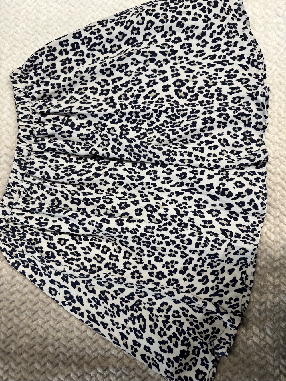 Banana Republic Black and White Leopard Print Mini Skirt